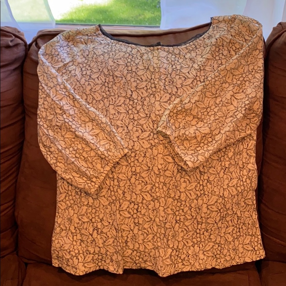 Loft lace sheer dress top
